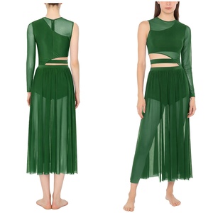 Costume de danse lyrique moderne pour femmes robes de danse pour compétition de patinage artistique classe de danse scène Performance - Product Image 2