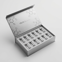 Boîte d'emballage en carton rigide de luxe pour 10 flacons de peptides, 2ml, 3ml, 4ml, 5ml, 10ml, pour stockage et expédition, vente en gros