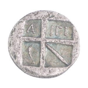 Moneda de plata griego romana antigua, moneda de tortuga, estatua griega - Product Image 3