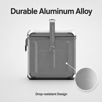 Boîte isotherme en alliage d'aluminium de 20 L avec poignée et boucle de verrouillage pour maintien de température multiple
