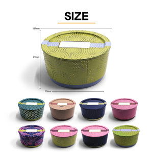 JYB - Caja de Metal Redonda para Velas, Diseño de Lujo, Color Rosa/Amarillo/Verde, Impresa, para Almacenamiento de Velas - Product Image 2