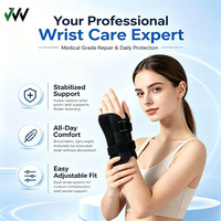 Attelle de poignet réglable en néoprène sur mesure pour l'arthrite, le syndrome du canal carpien et la récupération professionnelle des blessures