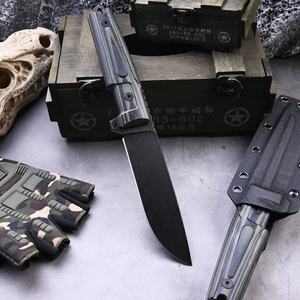 Couteau de chasse portable de haute qualité avec manche G10, acier inoxydable, étui K, pour le camping, la survie tactique, personnalisable OEM - Product Image 4