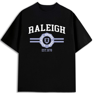 Camiseta Deportiva Raleigh para Hombre, 100% Algodón, Cuello Redondo, Corte Regular, Estampado Est.1978 - Product Image 1