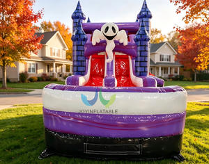 <span class=keywords><strong>Château</strong></span> Gonflable Commercial d'Extérieur pour Enfants, Thème Ferme de Citrouilles d'Halloween, avec Toboggan Aquatique Double Voie et <span class=keywords><strong>Château</strong></span> de Sauts - Product Image 4