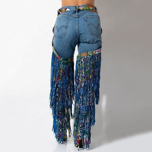 Large Size 44 Tassel Ornament Fancy Design Party Women Over Knee High <b>Boots</b> Thin Heel Women Long Booties Pointed Toe Side Zipper - Product Image 4