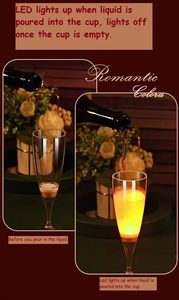 Flûte à vin à <span class=keywords><strong>LED</strong></span>, lumière clignotante à eau liquide pour mariage, cadeaux de fête de Noël - Product Image 3