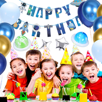 Ballon en Latex feuille d'aluminium, décorations de fête d'anniversaire, pour thème spatial, pour garçons, offre spéciale, 2020