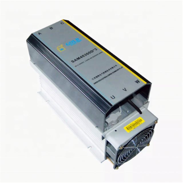 Three high voltage high power internal 200A phase solid state relay complete unit SAM40300D-3   with fuse