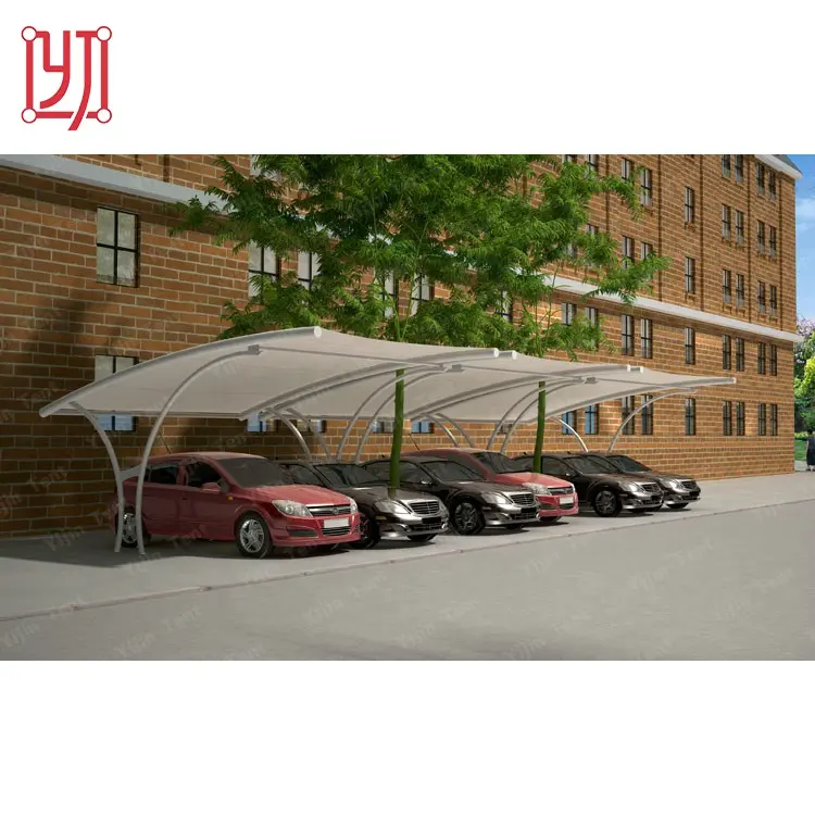 Parapluie d'ombre de stationnement de voiture de tissu de traction structure