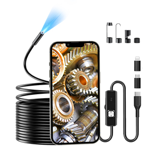 กล้องเอนโดสโคปเกรดอุตสาหกรรม สำหรับ Windows, iPad, iOS, Android พร้อมอะแดปเตอร์ Micro Lightning ขายตรงจากโรงงาน - Product Image 1