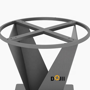 Tùy Chỉnh Chải Thép Không Gỉ Kim Loại Bàn Chân Và Cơ Sở Vòng Bàn Ăn Cơ Sở Chỉ Trụ Cột Phong Cách Kim Loại Bệ Cơ Sở - Product Image 6