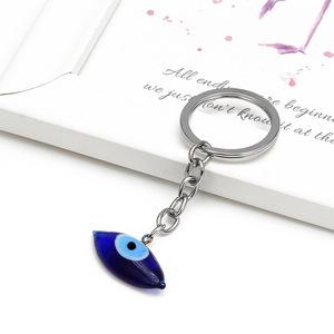 Venta al por mayor Demon Eye Pendant llavero de cristal azul Evil Eye llavero para bolsos decoración de joyería de coche - Product Image 5