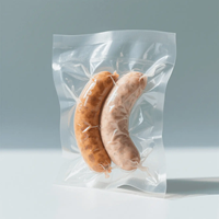 Logo personnalisé recyclable 121 ° Sauce de cuisson C, marinade pour poulet, sachet sous vide haute barrière, sachet rétractable transparent