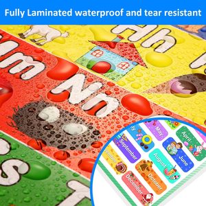 Affiche laminée préscolaire, design complet <span class=keywords><strong>Jours</strong></span>/Mois, pour <span class=keywords><strong>la</strong></span> <span class=keywords><strong>maternelle</strong></span>, l'école à domicile et <span class=keywords><strong>la</strong></span> salle <span class=keywords><strong>de</strong></span> classe - Product Image 4