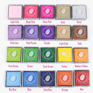 20 couleurs, tampons d'encre lavables non toxiques 4x4cm pour enfants, tampons éducatifs en vrac pour l'artisanat DIY et le graffiti des enfants - Product Image 2