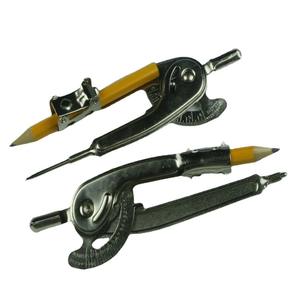 Compas de traçage en métal de haute qualité, simples, électro-plaqués au fer, fournis par l'usine, pour les étudiants, <span class=keywords><strong>couleur</strong></span> argent, sécurité, école/bureau - Product Image 5