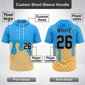 <span class=keywords><strong>Maillot</strong></span> <span class=keywords><strong>de</strong></span> baseball personnalisé à manches courtes et à capuche, sublimé, <span class=keywords><strong>rose</strong></span> <span class=keywords><strong>fluo</strong></span> et jaune, pour jeunes, hommes, entraîneurs, pour matchs familiaux, OEM Factory - Product Image 3