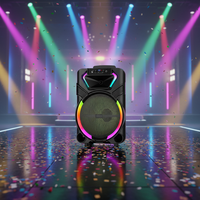 Speaker Nirkabel Portabel Pengisian Daya USB Lampu LED RGB Baterai 3000mAh Output 30-50W Remote Control Mikrofon Internal Radio FM
