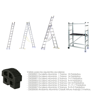 Tappo terminale per scala in alluminio Classik (1/2/3 sezioni) e ponteggio (versione 2019) - Product Image 2