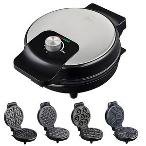 Panino elettrico in acciaio inox 5 in 1 1000W <span class=keywords><strong>e</strong></span> Waffle multifunzione per uso domestico con piastre intercambiabili - Product Image 1