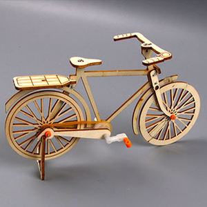 Penjualan paling laris mainan pembelajaran kayu sains Diy Model sepeda kayu 3D batang mainan pendidikan sains untuk anak-anak. - Product Image 4