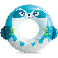 Bouée gonflable en forme d'animal de dessin animé, flotteur de piscine pour enfants, jouet aquatique d'été pour fête à la plage ou à la piscine