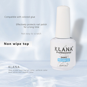 KLANA High Shine Non-yellow Strong <b>Top</b> <b>Coat</b> Gel Nail Polish Wear Resistant Hema Free No Wipe Shiny <b>Top</b> <b>Coat</b> Gel - Product Image 4