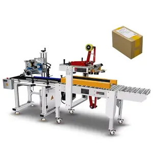 Automatic Carton Sealer Adhesive Flat Surface Side Labeling Machine