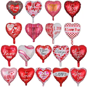 C 50 Cái 18 Inch Hình Trái Tim Tôi Yêu Bạn Foil Helium Balloons Chúc Mừng Ngày Valentine Wedding Birthday Party Trang Trí Globos Gif