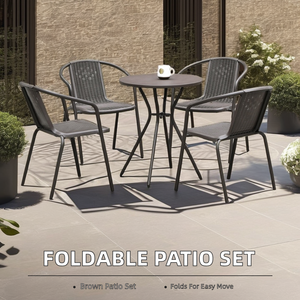 Juego de comedor multifuncional para exteriores, mesa y silla de patio de plástico plegable para restaurante, parque, hotel, hecho en <span class=keywords><strong>China</strong></span> - Product Image 5