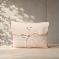Pochette d'Emballage Haut de Gamme en Coton Sergé Réutilisable avec Ruban, Sac à Poussière Portefeuille Personnalisé en Coton Sergé