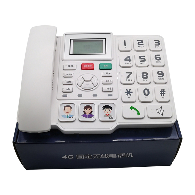Dual SIM 4G LTE Desk Phone for Seniors Elderly WiFi Hotspot SOS Emergency Call