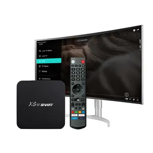 Custom XS97 Smart IPTV Box Android 11 US HD Streaming Box Amlogic S905Y4 4GB 32GB 4K TV Box with BT Voice Remote Control