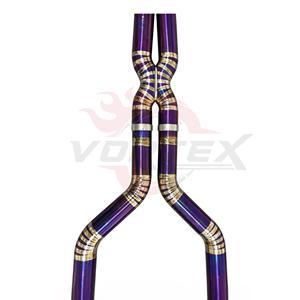 Kit d'échappement Catback en alliage de titane Vortex pour BMW M5 G90 4.4T S68, avec tube en X violet, double soupape et silencieux à quatre sorties en carbone - Product Image 6