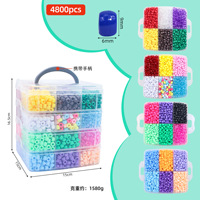 Nouveau produit transfrontalier très demandé : Kit de perles à quatre couches pour la création de bracelets DIY, avec sac de matériel fait main et boîte d'accessoires de bijouterie pour bracelets
