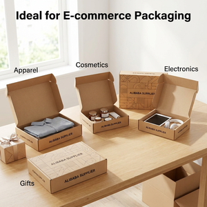 Cajas de Embalaje Recicladas Ecológicas Personalizadas para Ropa, Cajas de <span class=keywords><strong>Cartón</strong></span> <span class=keywords><strong>Corrugado</strong></span> <span class=keywords><strong>Kraft</strong></span> para Envío de Prendas, Cajas Sostenibles para Sombreros de Marca - Product Image 1