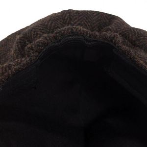 Casquette Gavroche Rétro Homme Automne Hiver à Chevrons, Chapeau Béret Décontracté Tendance 8 Panneaux pour Extérieur - Product Image 3
