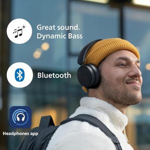 Para auriculares inalámbricos Philips H5209: Auriculares Bluetooth supraaurales con bajos dinámicos, llamadas nítidas y 65 horas de batería - Product Image 4