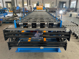Doppelschicht-Dachbahn walzen form maschine Neu Niedriger Preis IBR-Blatt Doppelschicht-Wanddach herstellungs maschine - Product Image 6