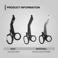 Ciseaux à pansements médicaux avec boucle et mousqueton en acier inoxydable, kit de pratique de suture manuelle certifié CE