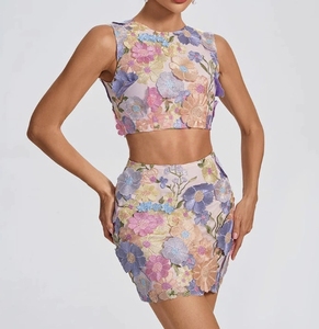 Offre Spéciale – Ensemble Deux Pièces Décontracté Femme : Crop Top Manches Bouffantes en Coton et Pantalon Taille Haute Ample - Product Image 5