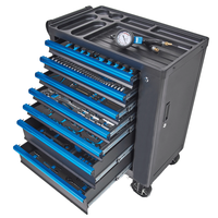 Ensemble d'outils robustes en acier inoxydable de 369 pièces, compatible OEM/OBM, avec chariot à outils à 7 tiroirs, armoire à outils roulante, chariot de rangement pour atelier