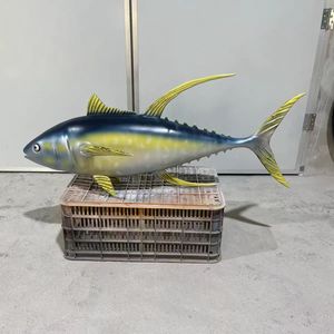 3D gerçekçi reçine Tuna duvar sanatı canlı el-boyalı balık heykel kıyı oturma odası plaj Bar deniz ürünleri restoran dekor - Product Image 2