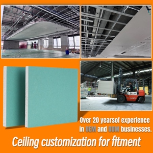 Thường xuyên không thấm nước độ ẩm bằng chứng tấm thạch cao bán buôn Acoustic nội thất phân vùng tấm Trần - Product Image 4