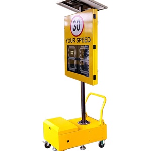 Panneau radar de signalisation de vitesse solaire en aluminium Guangan avec affichage LED, taille sur mesure pour projets routiers gouvernementaux - Product Image 1