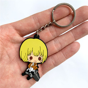21 Designs Porte-clés en PVC <span class=keywords><strong>Eren</strong></span> Jaeger Mikasa Ackerman, Accessoire de Porte-clés Anime Créatif, Porte-clés en Caoutchouc PVC Mikasa Ackerman - Product Image 4