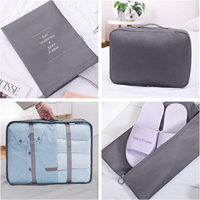 Ensemble de sacs de voyage pliables avec fermeture éclair en polyester, capacité de 20 à 28 L, organisateur de bagages de voyage durable unisexe