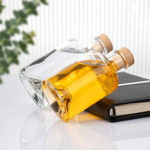 Botella de Vino de la Mejor Calidad al por Mayor, Botella de Licor de Vidrio Transparente Redonda Vacía de 250 ml, 375 ml, 500 ml con Tapón - Product Image 6