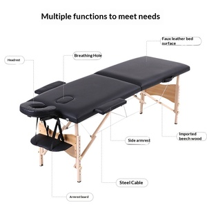 Table <span class=keywords><strong>de</strong></span> massage pliante en bois multi-tailles portable transfrontalière pour physiothérapie et esthétique – Vente en gros usine - Product Image 4